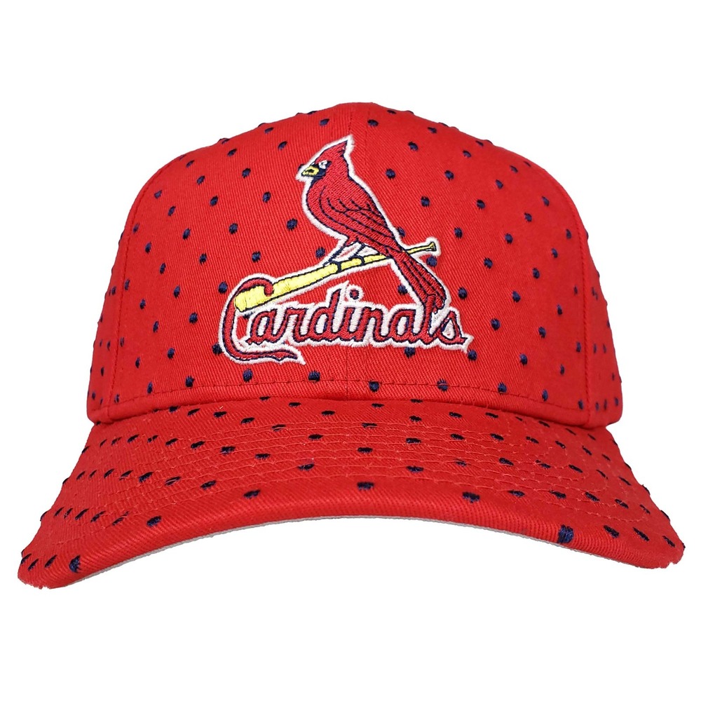 STL Cardinals Mitchell & Ness MLB Pro Fit Snapback Hat Cap 3D Logo Dots NWT